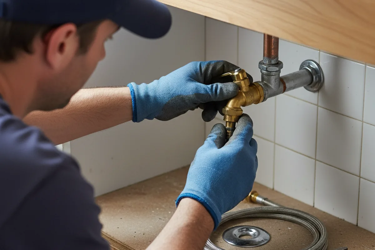 Shutoff valve and fitting work during Well Pump Repair in Beavercreek